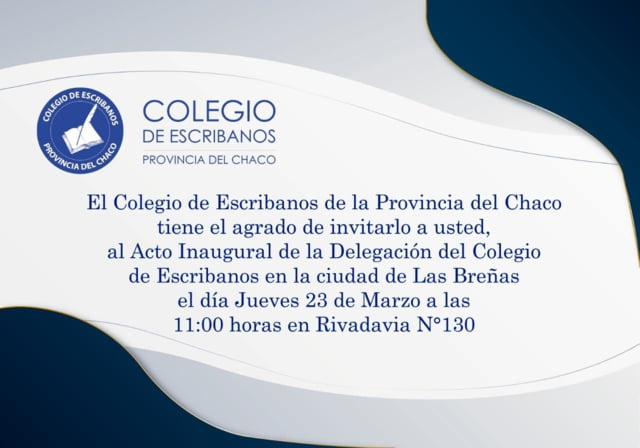 Se inaugurar Delegaci n de Colegio de Escribanos Las Bre as Post